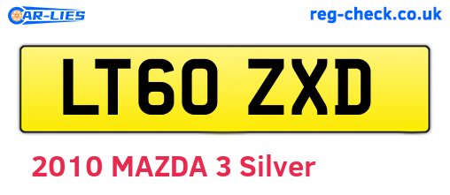 LT60ZXD are the vehicle registration plates.