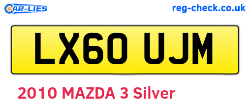 LX60UJM are the vehicle registration plates.