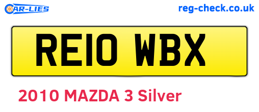 RE10WBX are the vehicle registration plates.