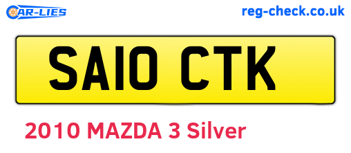 SA10CTK are the vehicle registration plates.