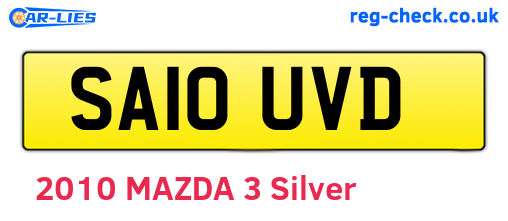 SA10UVD are the vehicle registration plates.