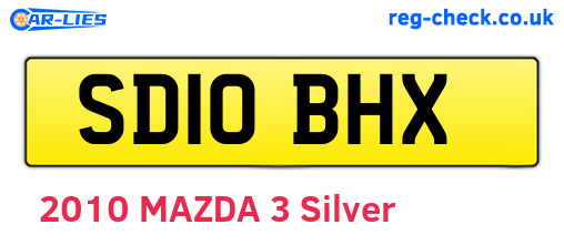 SD10BHX are the vehicle registration plates.
