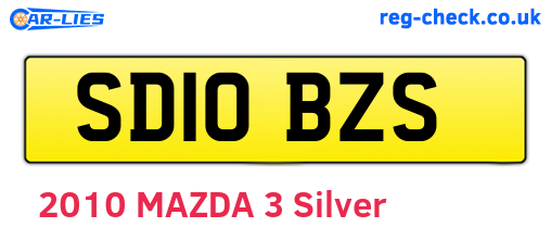 SD10BZS are the vehicle registration plates.