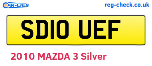 SD10UEF are the vehicle registration plates.
