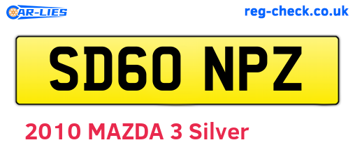 SD60NPZ are the vehicle registration plates.
