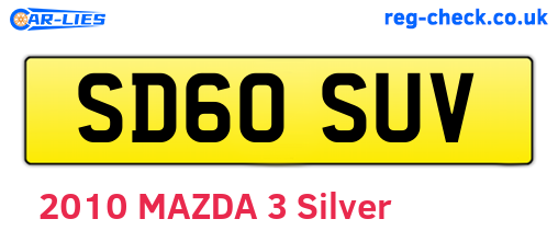SD60SUV are the vehicle registration plates.