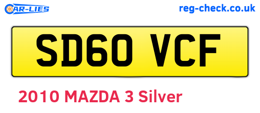 SD60VCF are the vehicle registration plates.
