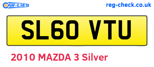 SL60VTU are the vehicle registration plates.