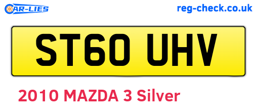 ST60UHV are the vehicle registration plates.