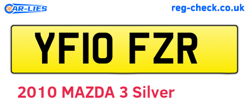YF10FZR are the vehicle registration plates.
