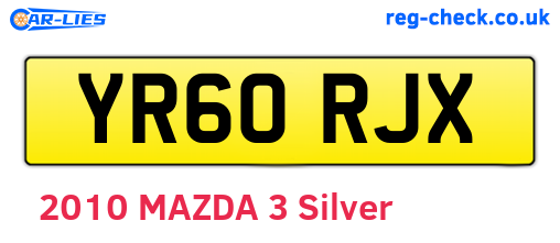 YR60RJX are the vehicle registration plates.