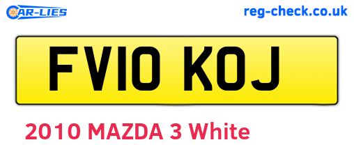 FV10KOJ are the vehicle registration plates.