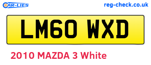 LM60WXD are the vehicle registration plates.