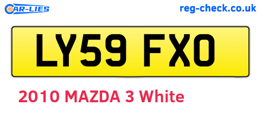 LY59FXO are the vehicle registration plates.