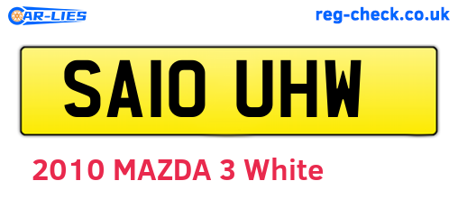 SA10UHW are the vehicle registration plates.