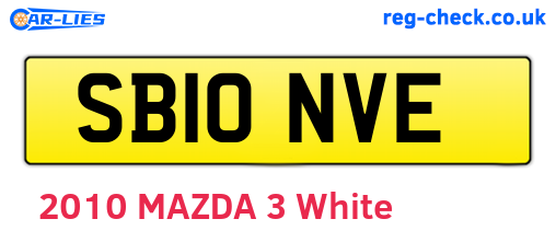 SB10NVE are the vehicle registration plates.