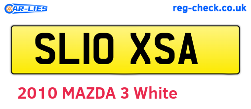SL10XSA are the vehicle registration plates.