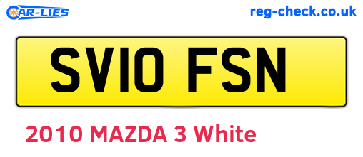 SV10FSN are the vehicle registration plates.