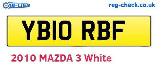 YB10RBF are the vehicle registration plates.