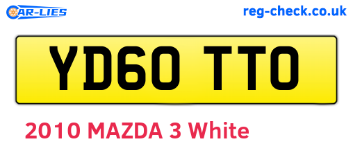YD60TTO are the vehicle registration plates.