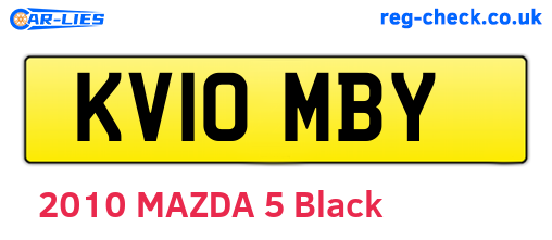 KV10MBY are the vehicle registration plates.