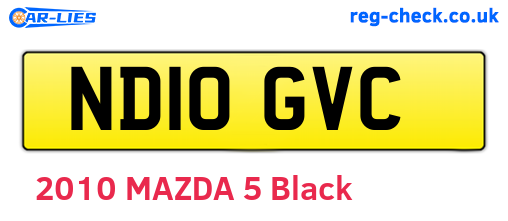 ND10GVC are the vehicle registration plates.