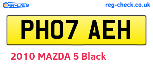 PH07AEH are the vehicle registration plates.