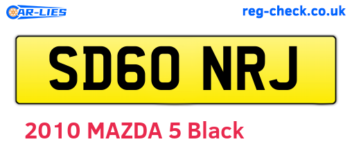 SD60NRJ are the vehicle registration plates.