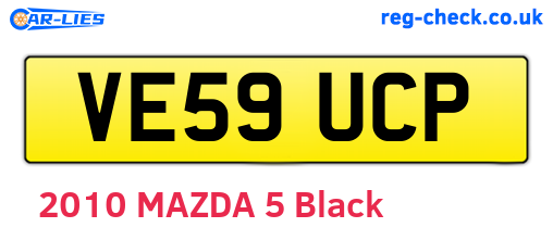 VE59UCP are the vehicle registration plates.