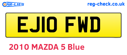 EJ10FWD are the vehicle registration plates.