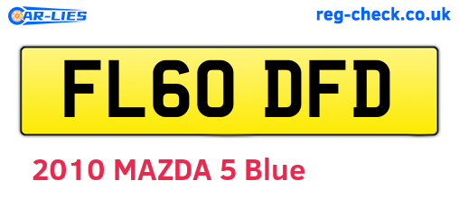FL60DFD are the vehicle registration plates.
