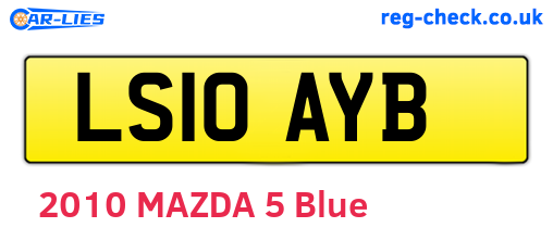 LS10AYB are the vehicle registration plates.