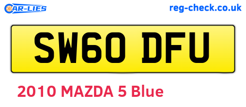SW60DFU are the vehicle registration plates.