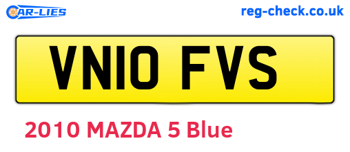 VN10FVS are the vehicle registration plates.