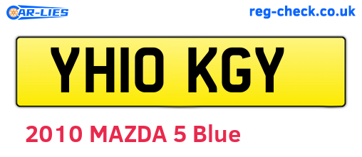 YH10KGY are the vehicle registration plates.