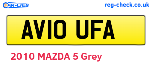 AV10UFA are the vehicle registration plates.