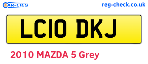 LC10DKJ are the vehicle registration plates.