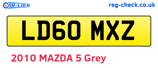 LD60MXZ are the vehicle registration plates.