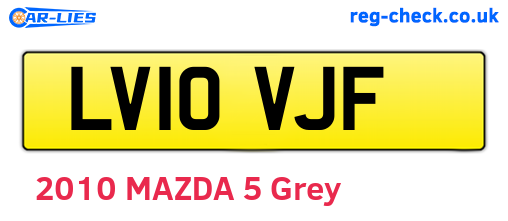 LV10VJF are the vehicle registration plates.