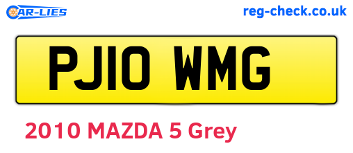 PJ10WMG are the vehicle registration plates.