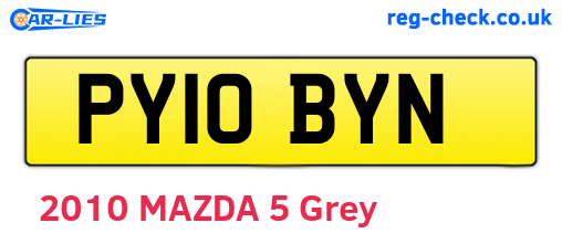 PY10BYN are the vehicle registration plates.
