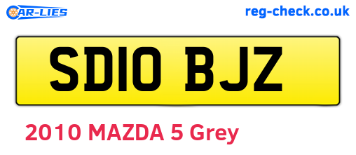 SD10BJZ are the vehicle registration plates.