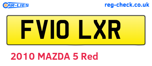 FV10LXR are the vehicle registration plates.
