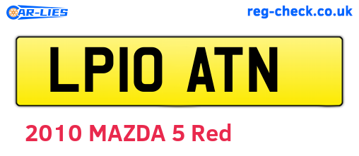 LP10ATN are the vehicle registration plates.