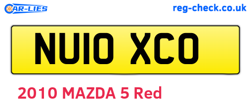 NU10XCO are the vehicle registration plates.