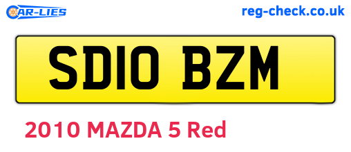 SD10BZM are the vehicle registration plates.