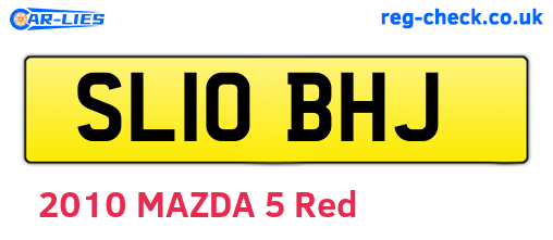 SL10BHJ are the vehicle registration plates.