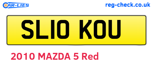 SL10KOU are the vehicle registration plates.