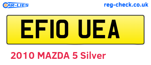 EF10UEA are the vehicle registration plates.