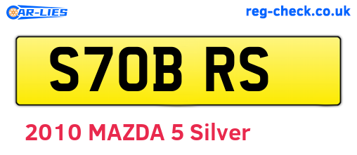 S70BRS are the vehicle registration plates.